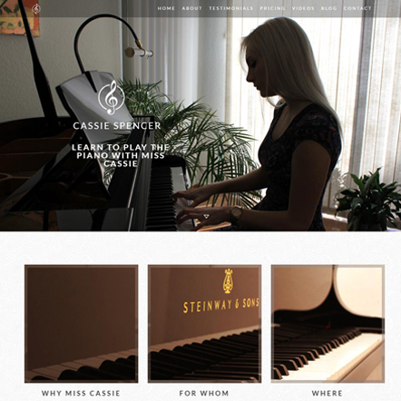 Screenshot of cassiespencer.com