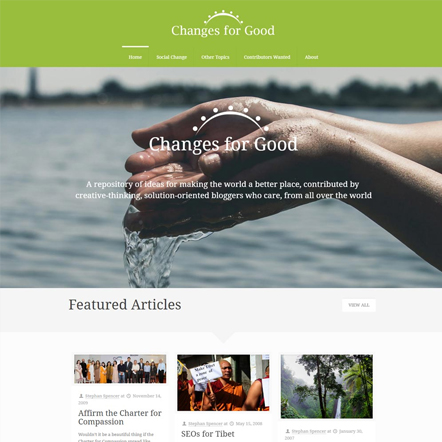 Screenshot of changesforgood.com