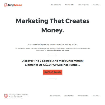 Screenshot of ninjasauce.com